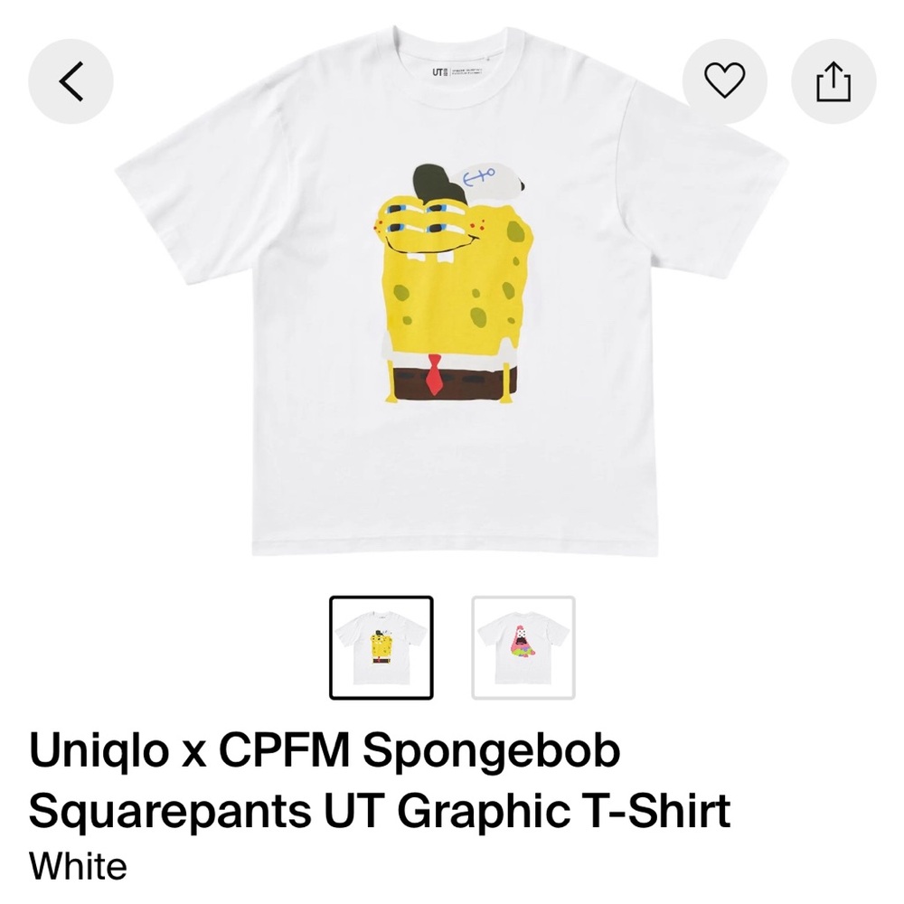 SpongeBob x CPFM white tee - Picture 3 of 4